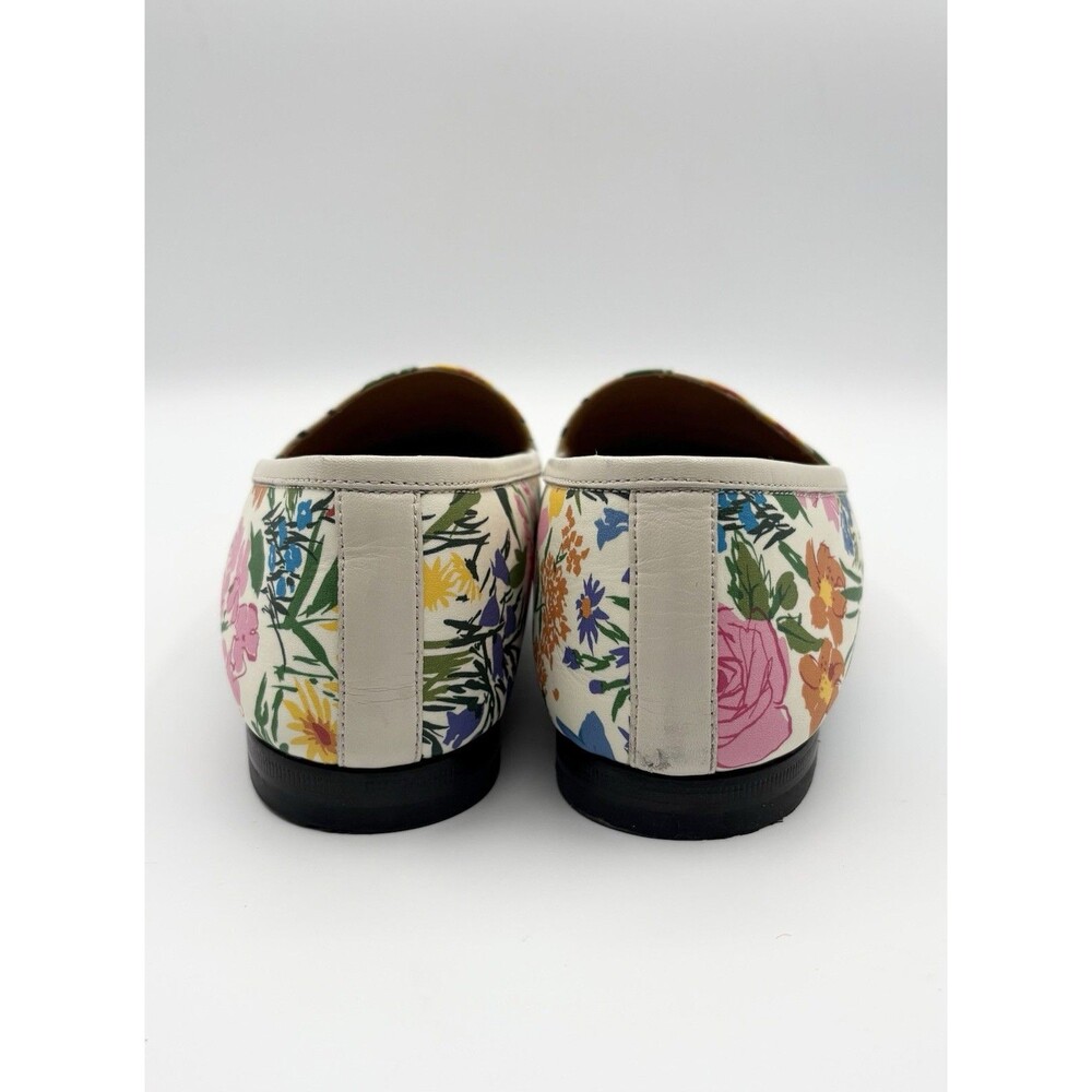 Gucci x Ken Scott Jordaan Floral Print Loafers Gold Horse-bit Accents Sz EU 38 - Picture 9 of 13